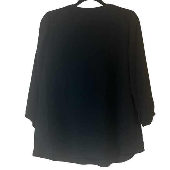 I.N. Studio Black Embroidered Women's Top - Picture 4 of 7